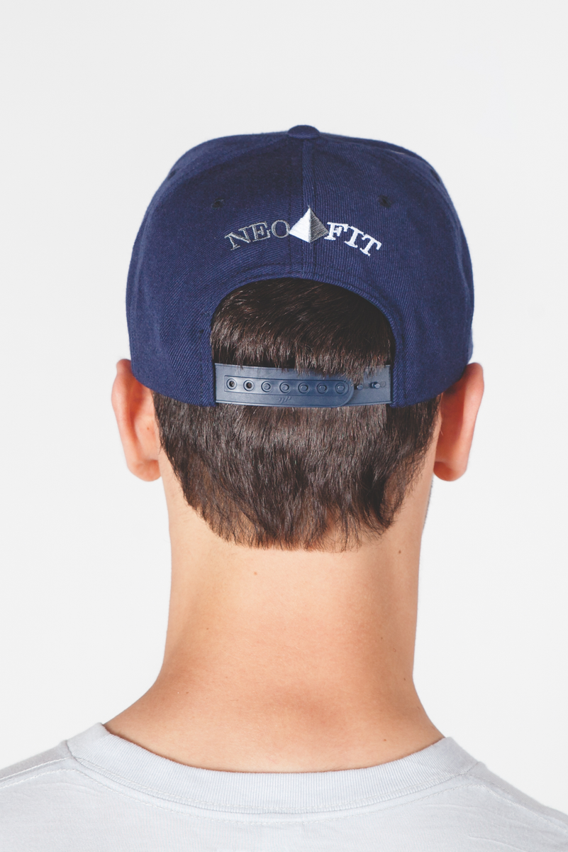 ミュージシャン The BONEZ N-Logo Flat Visor Cap Navy Flat Brim Adjustable Snapback Hat Cap - Blue for Men & Women